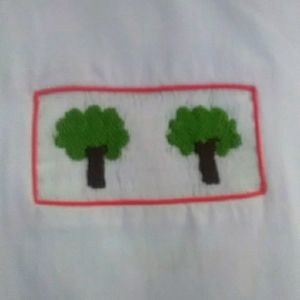 Smocked trees shirt